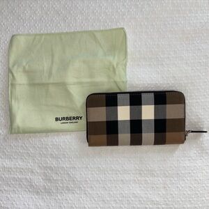 Burberry Checkered Zip Wallet